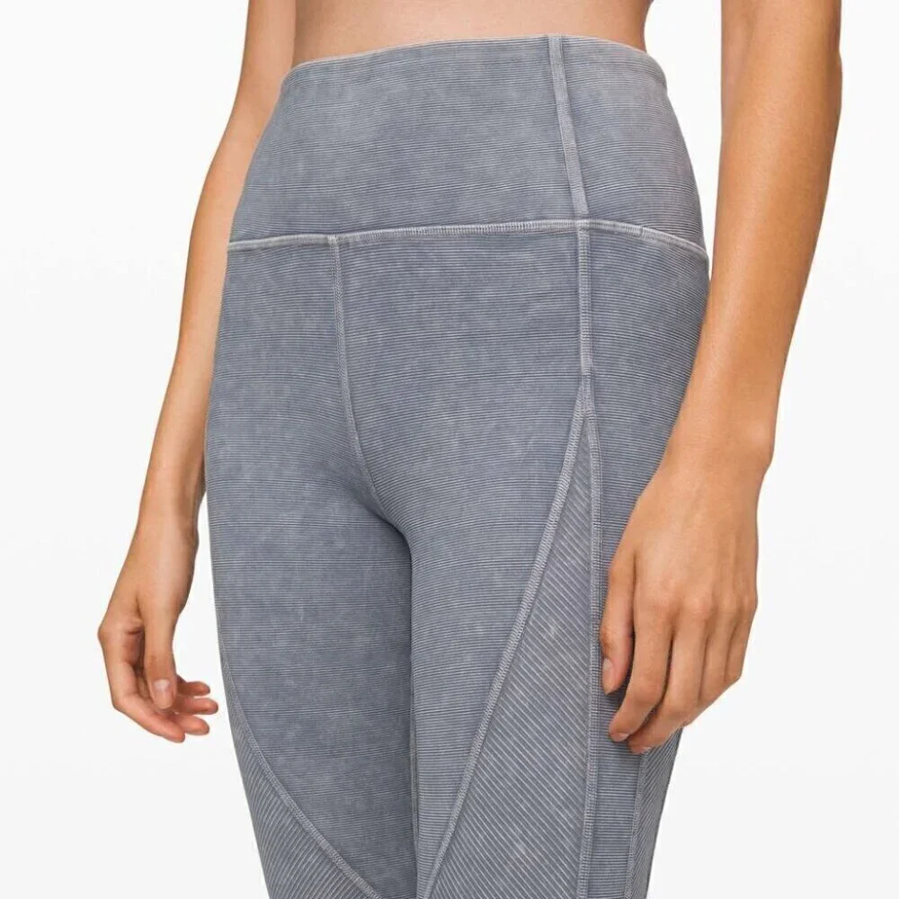 Lululemon Wunder Under High-Rise Tight *Snow Washed Ribbed  28" Washed Luna | 2 - Picture 9 of 10